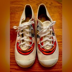 Vintage 1950’s White Keds Kedso the Clown Canvas Sneakers Tennis Shoes Unworn